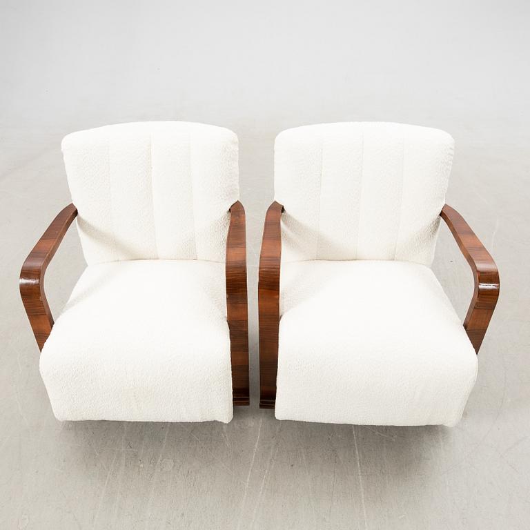 Armchairs, a pair, Art Deco, first half of the 20th century.