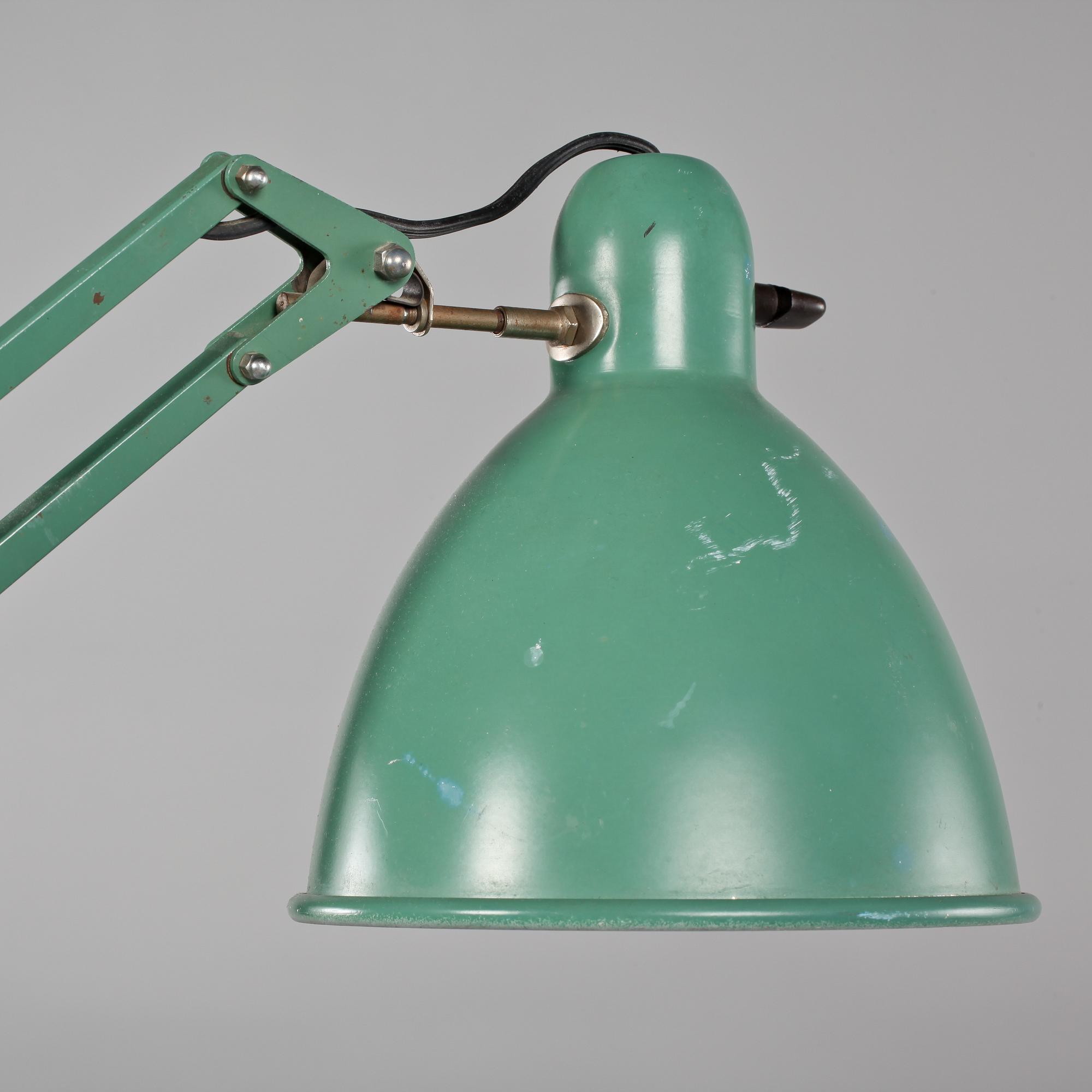 INDUSTRILAMPA, "Luxo 1001", Jacob Jacobsen, omkring 1900-talets mitt.