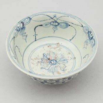 SKÅL, porslin,  södra Kina, Ming 1400-tal.