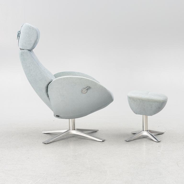 Jahn Aaamod, fåtölj med fotpall, Globe, Conform.