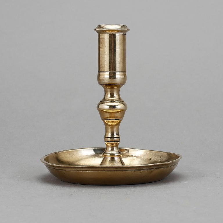 LJUSSTAKE, mässing, 1700-tal.