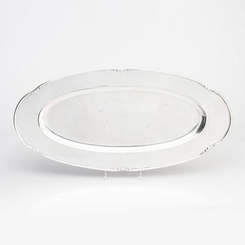 A silver fish serving dish, W.A. Bolin, Stockholm 1926.