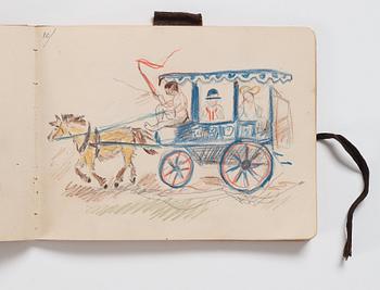 Nils von Dardel, Sketchbook, from trip to Hokkaido, Japan, 1917.