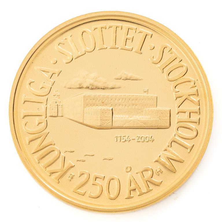 Gold coin, Sweden, 2004, SEK 2,000, The Royal Palace in Stockholm 250 years.