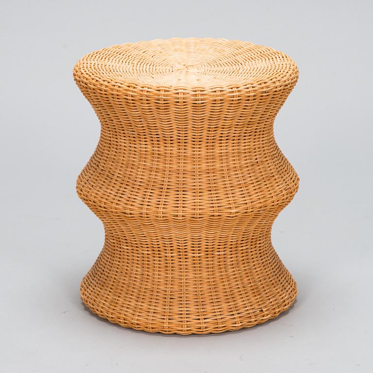 Eero Aarnio, a "Story Stool" rattan stool made by Sokeva.
