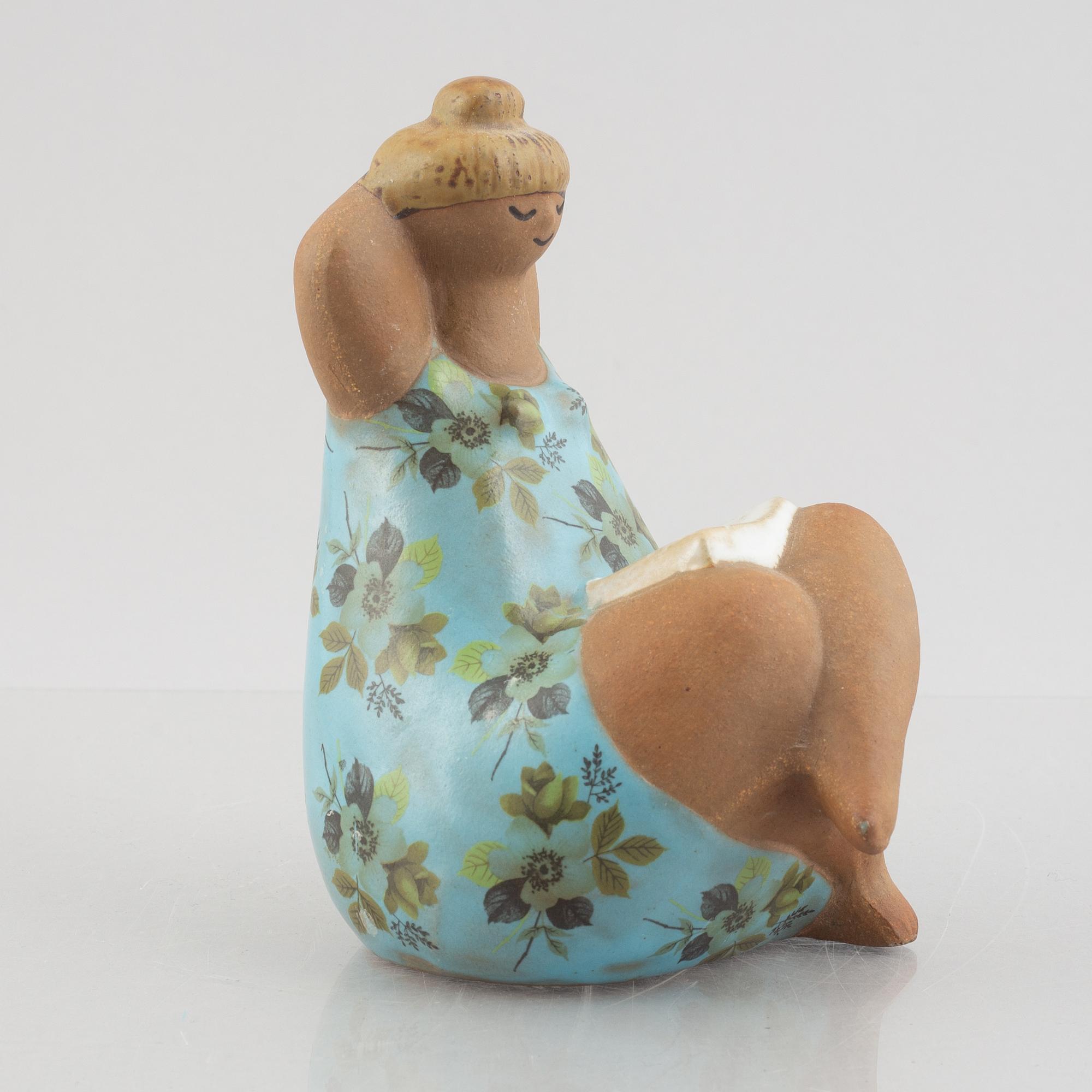 Lisa Larson, a stoneware figurine, 'Emma' from the series 'ABC-flickorna', Gustavsberg.