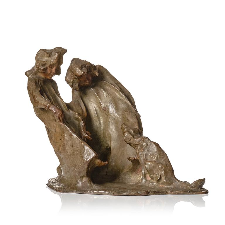 Carl Milles, Två barn och en hund.