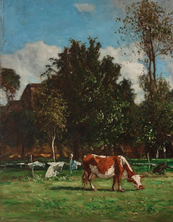 Eugène Boudin, "Paturage aux environs d’Honfleur" ("Pastoral Landscape near Honfleur" ).