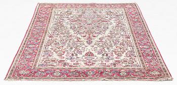 Carpet, a silk keshan, 193 x 132 cm.
