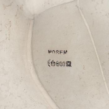 Lazarus Posen, skål, silver, Frankfurt, Tyskland, sent 1800-tal.