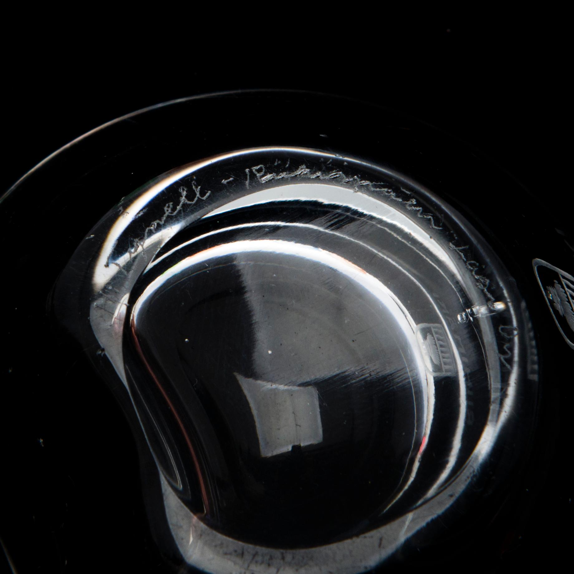 HELENA TYNELL, Five bowls/ash trays Riihimäen Lasi Oy. In production 1949-1958.