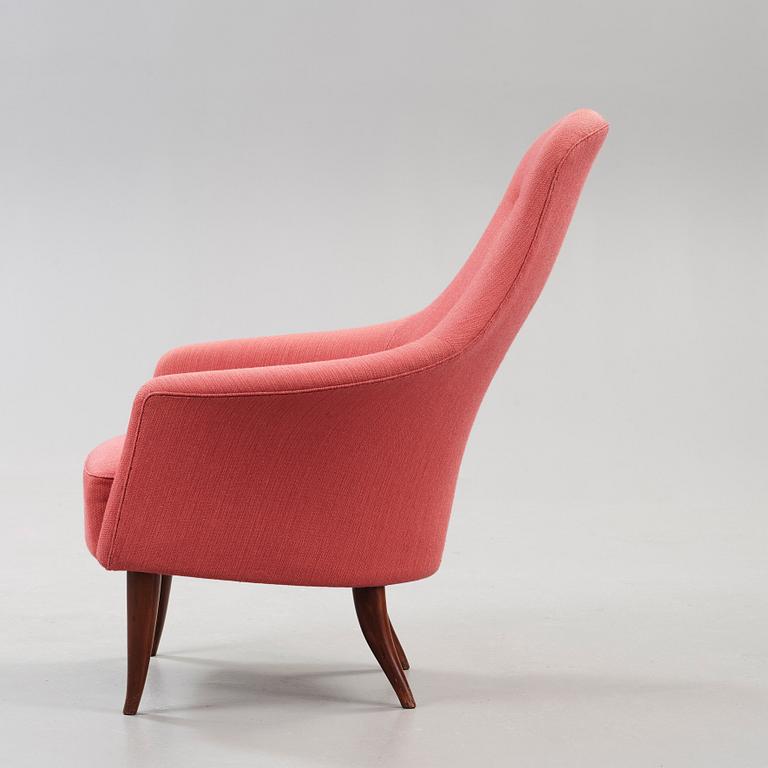 KERSTIN HÖRLIN-HOLMQUIST, fåtöljer, 2 st, "Stora Eva" och "Stora Adam" ur serien Paradiset, NKs Triva-serie, 1950-60-tal.