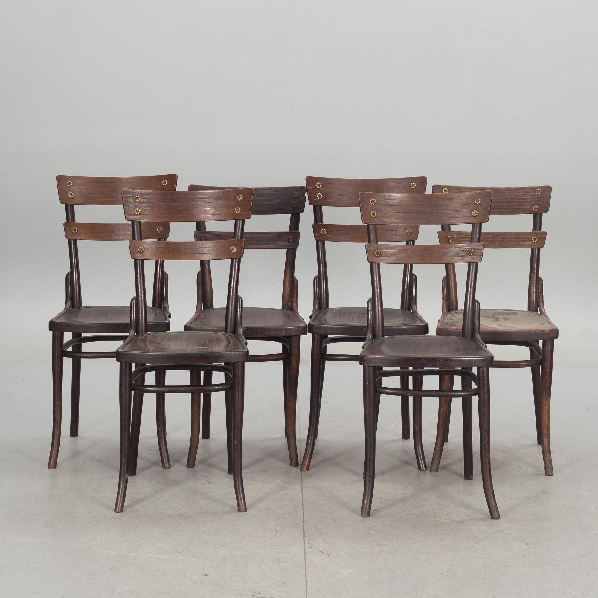 STOLAR, 6 st. Thonet, Wien. 1900-talets början.