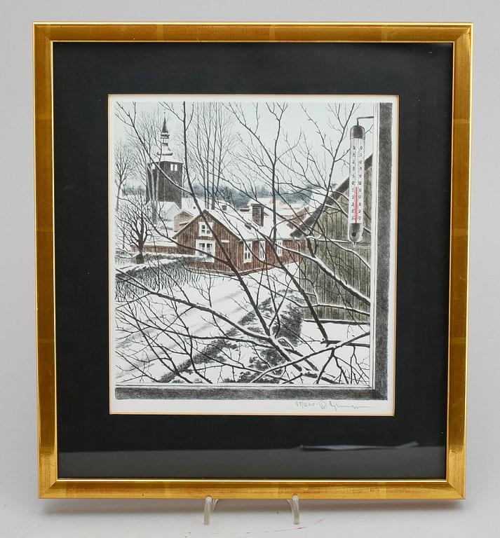 BOK: Reinhold Ljunggren, Den Sköna Verkligheten av Martin Strömberg, Bonniers 1979 samt FÄRGLITOGRAFI.