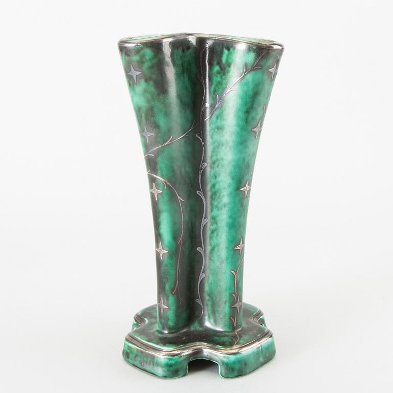 Wilhelm Kåge, a Gustavsberg "Argenta" stonewear vase from 1932.