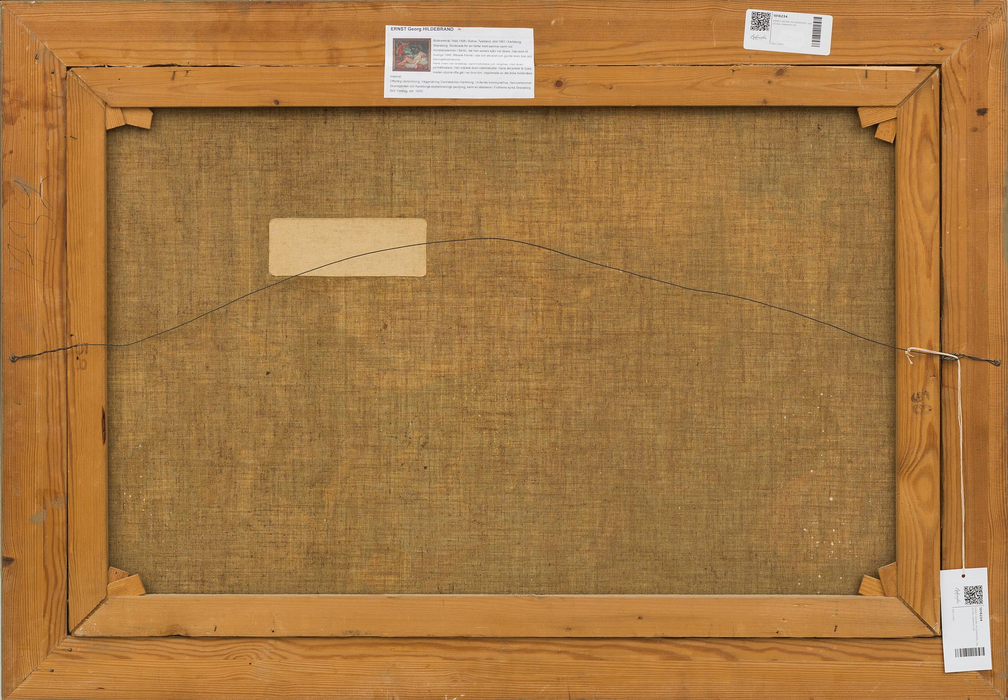 ERNST GEORG HILDEBRAND, olja på duk, signerad.