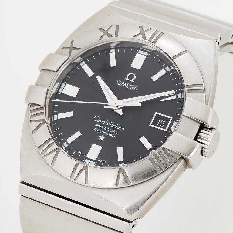 OMEGA, Constellation, Double Eagle, Perpetual Calendar, wristwatch, 38 mm.