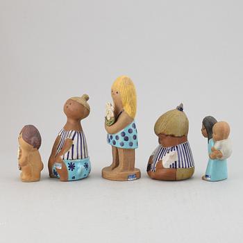 Lisa Larson, a set of five stoneware figurines from Gustavsberg.