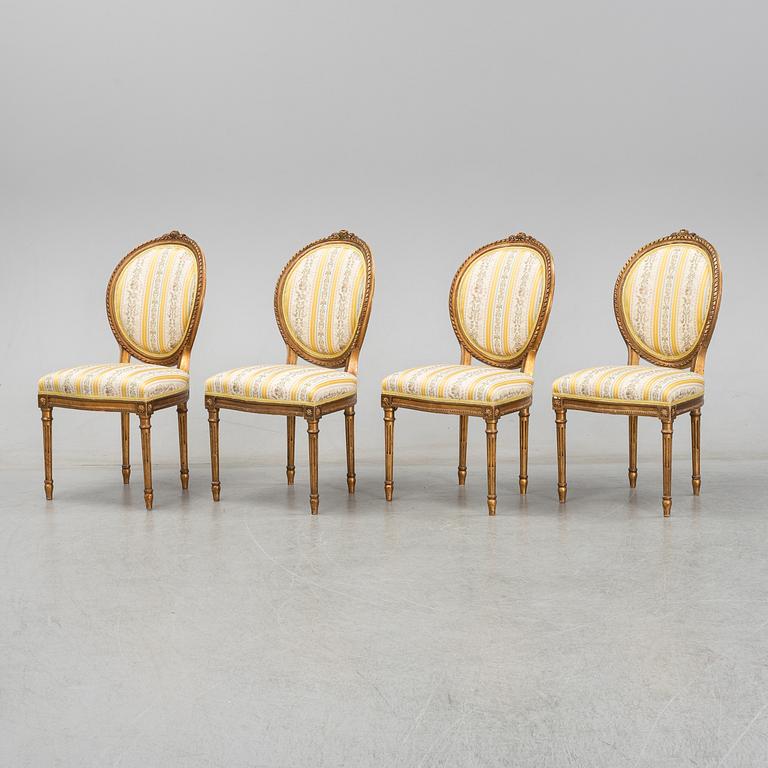 A set of Louis XVI style lounge furniture from Nordiska Kompaniet. First half of the 20th Century.