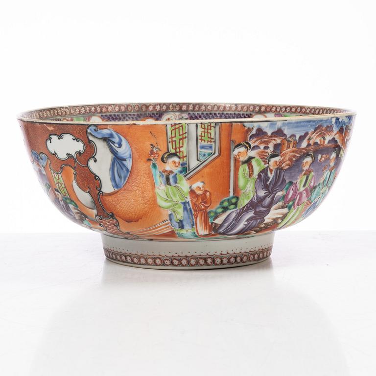 Bålskål, mandarinporslin, Kina, Qianlong (1736-95).