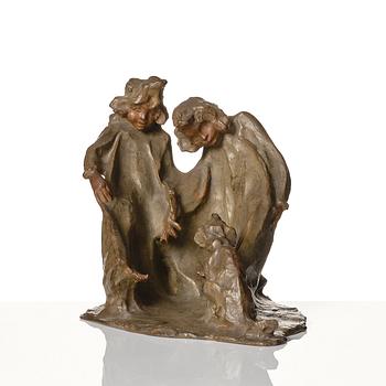 Carl Milles, Two children and a dog.