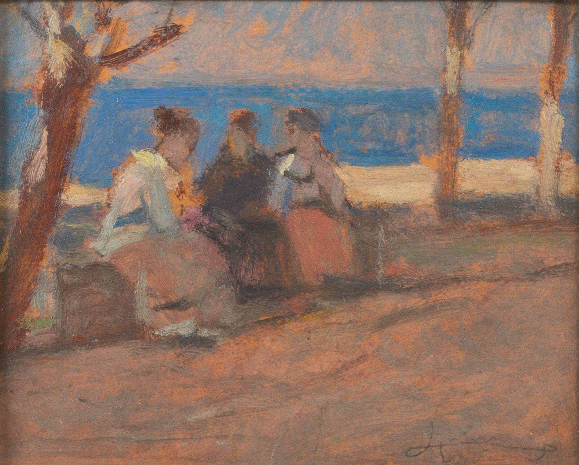 LUDOVICO TOMMASI, olja på pannå, signerad.