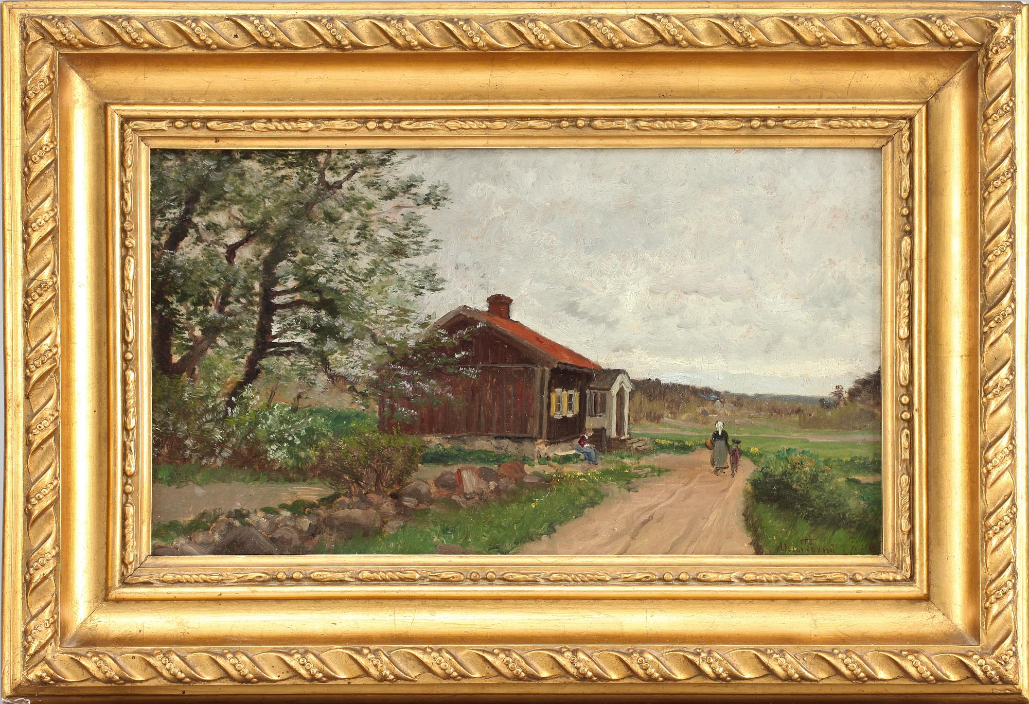 OSCAR TÖRNÅ, olja på pannå. sign o dat juni 1879.