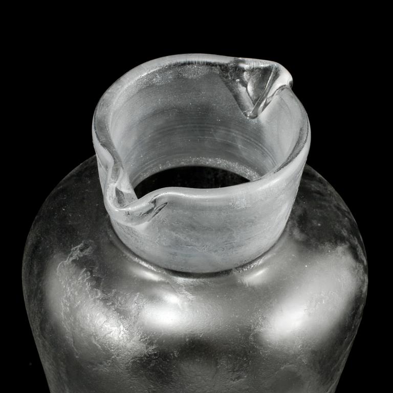 GLASSERVIS, 9 delar, "Iced", Vicke Lindstrand, Orrefors, formgiven 1936.