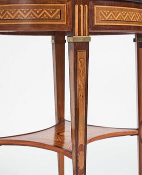 A Gustavian Tea table, by Georg Haupt (master in Stockholm 1770-1784), not signed.