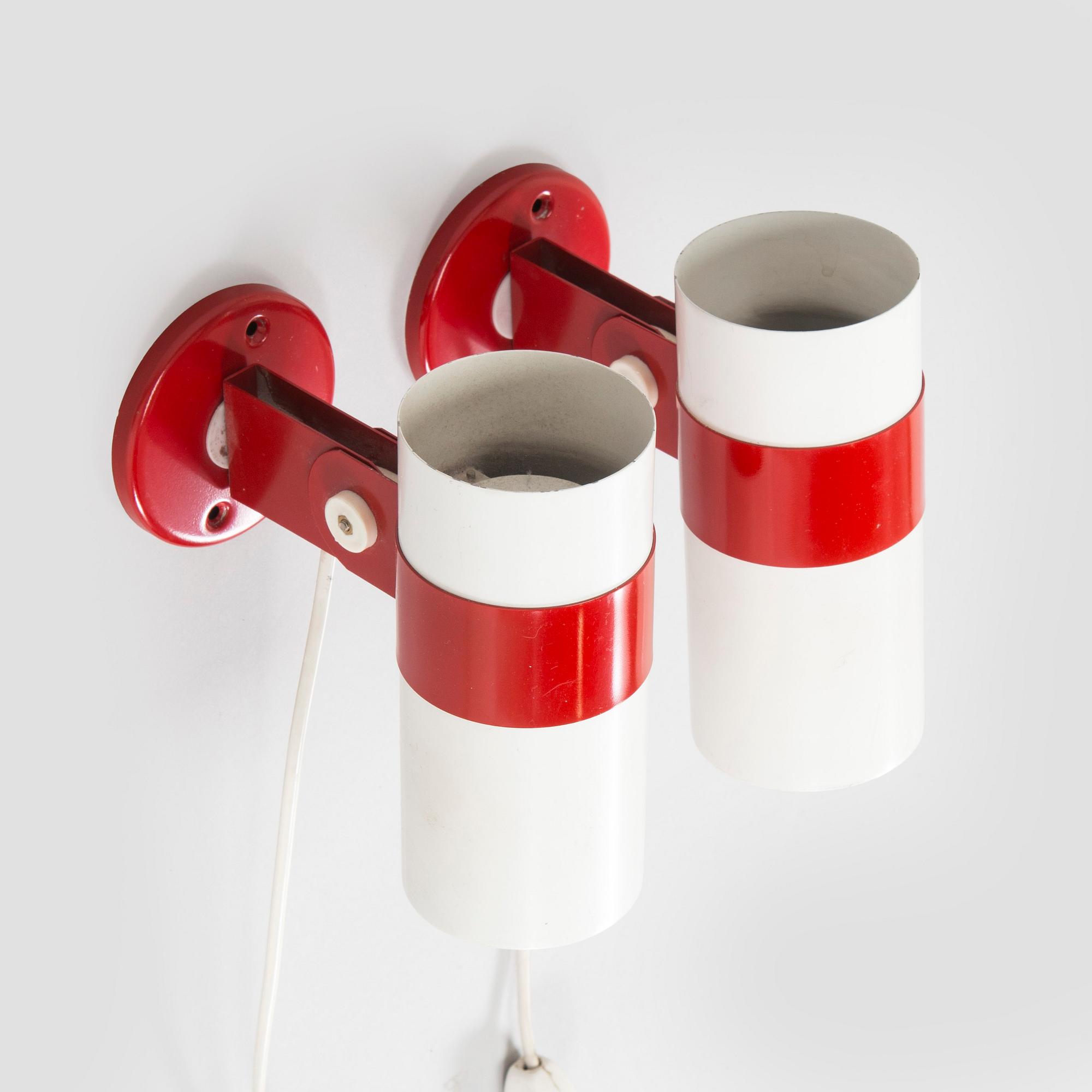 A pair of 1960s wall lights for Stockmann Orno.