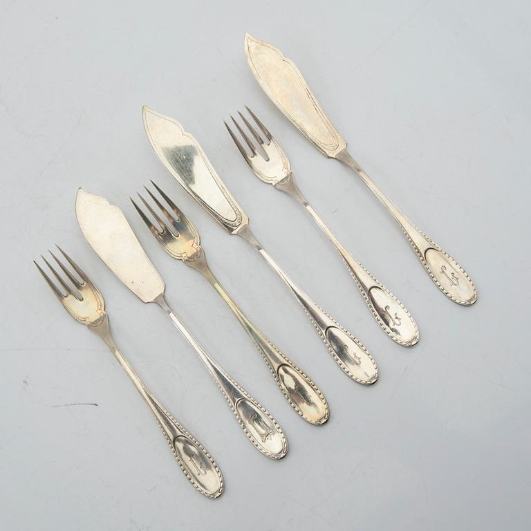 Fiskbestick 24 dlr silver Tyskland.