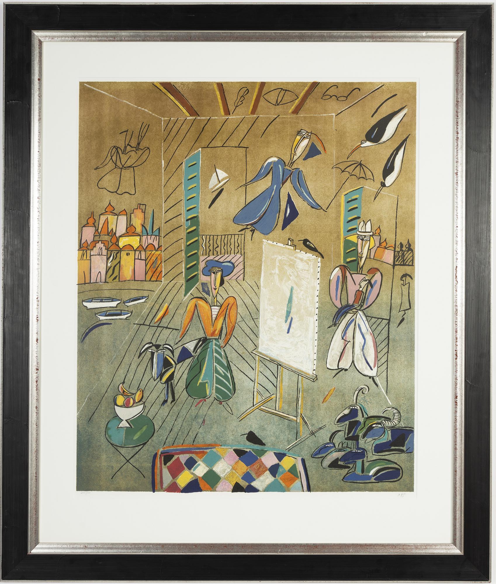 Madeleine Pyk, färglitografi, signerad och numrerad 247/275.