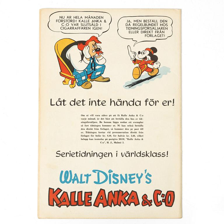 Comic book, Kalle Anka & Co, no. 12, 1949.