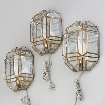 a set of three wall lamps by Taurus, Spain.