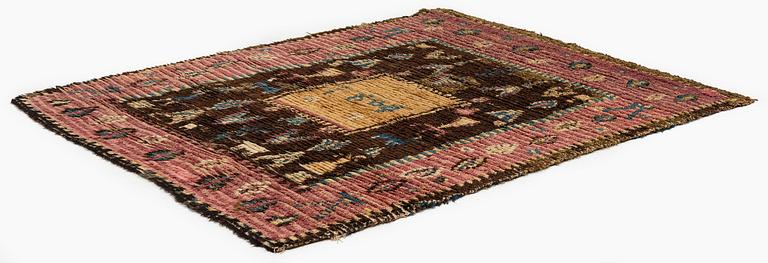 Täcke, dubbelrya, Sverige/Finland, daterad 1804.
