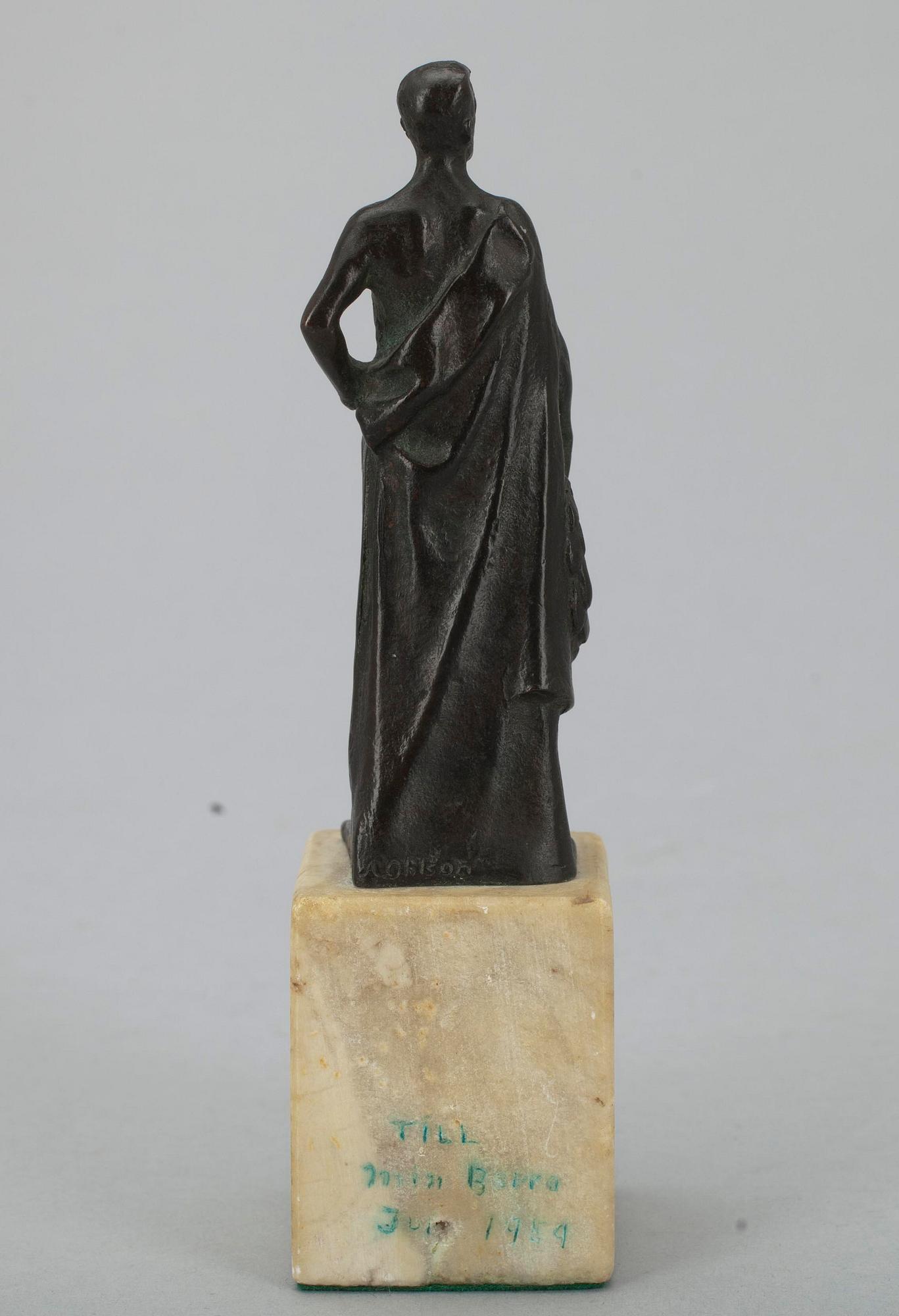 ALFRED OHLSON (SVERIGE), skulptur, patinerad brons, sign.