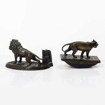 Desk set, 4 pieces, bronze, Austria circa 1900.