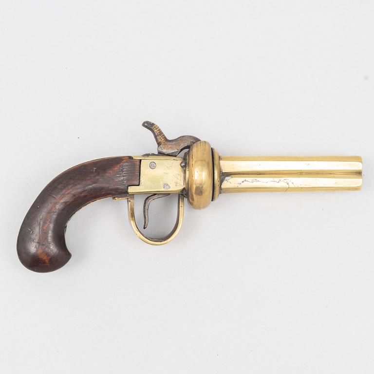 Percussion pistol, Swedish, Johan Engholm (1820-1918).