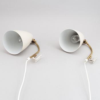 A pair of wall lights, model AH 43, produced by Itsu, 1950-60s.
