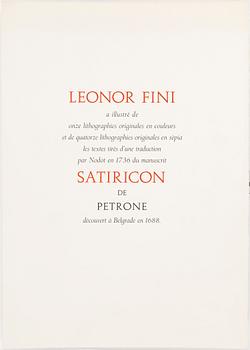 LEONOR FINI, a set of ten signed coloured lithographs, "Satiricon", nr 131, 1970.