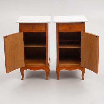 Bedside tables, a pair, Nässjö Stolfabrik, first half of the 20th century.