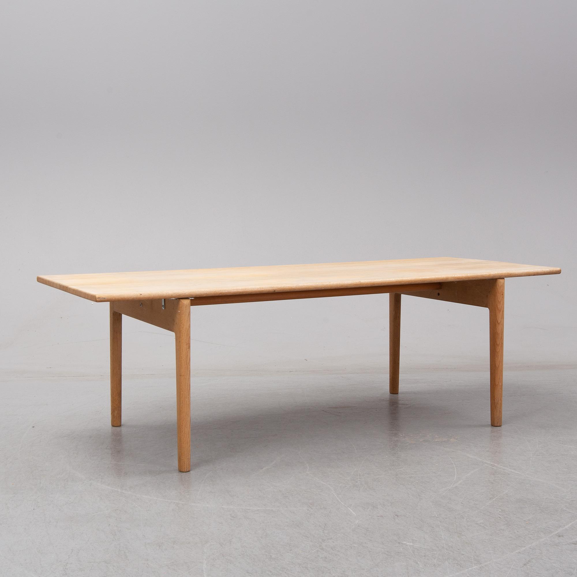Hans J Wegner, an oak coffee table, Andreas Tuck, Denmark.