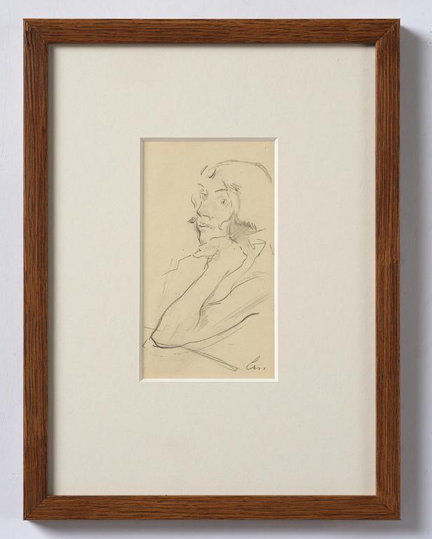 Lotte Laserstein, Woman in profile, probably executed in Berlin.