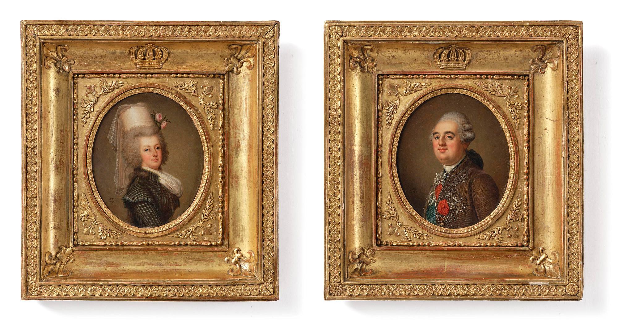 Adolf Ulrik Wertmüller, "Queen Marie-Antoinette" (1755-1793) & "King Louis XVI" (1754-1793) of France.