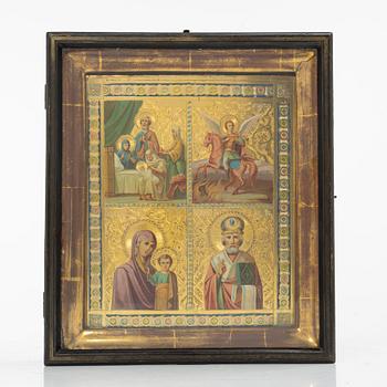 Four-register icon, Russia, circa 1900.