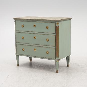 A Gustavian style chest of drawers, mid-20th Century.