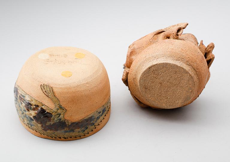 SKÅLAR, 2 st, keramik, Amie Stålkrantz, 1900-talets andra hälft.