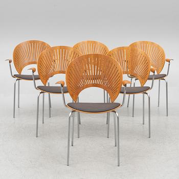 Nanna Ditzel,  six 'Trinidad' armchairs, Fredericia, Denmark.