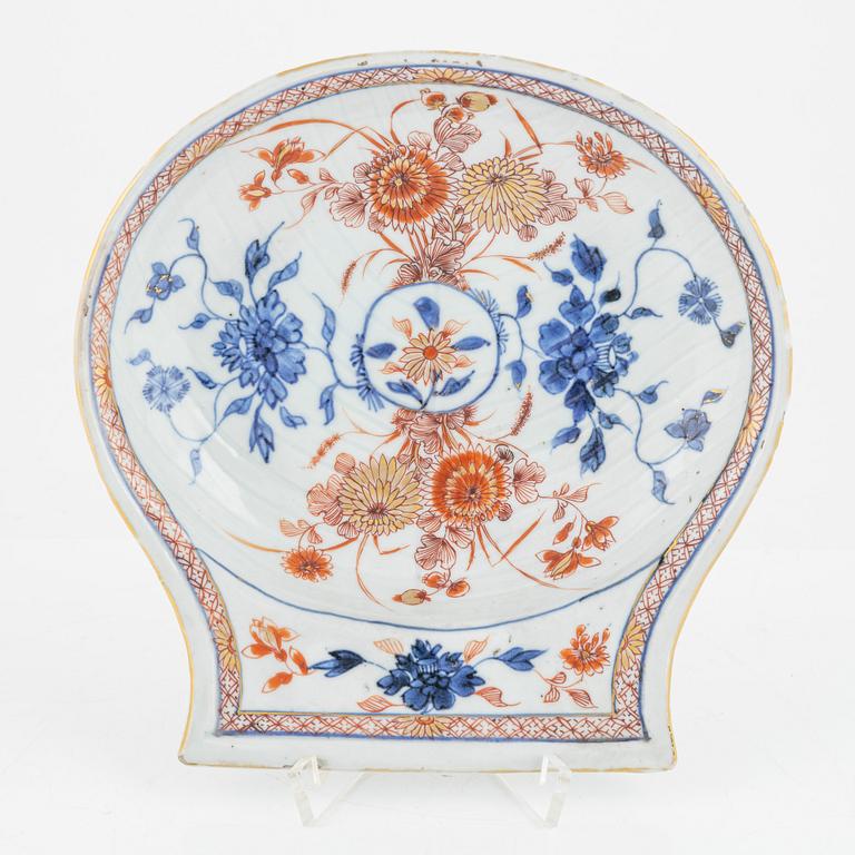 Smörsnäcka, porslin, Imari, Kina, 1700-tal.