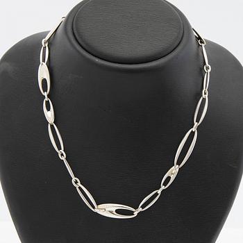 Regitze Overgaard, Necklace, silver, "Zephyr", for Georg Jensen, Denmark.